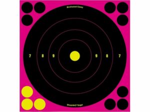 Birchwood Casey Shoot-N-C 8″ Pink Bullseye Target Pack of 6 For Sale