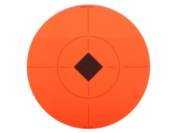 Birchwood Casey Target Spots 8 Sheets containing 8″ Round Self Adhesive Targets Orange For Sale