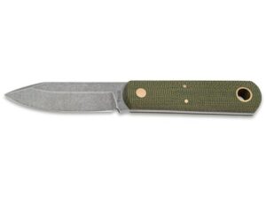 Boker Barlow BFF Fixed Blade Knife 2.76″ Clip Point AEB-L Stonewashed Blade Micarta Handle Green For Sale