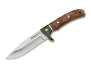 Boker Magnum Elk Hunter Fixed Blade Hunting Knife 4.33″ Drop Point 440A Stainless Steel Blade Rosewood Handle For Sale