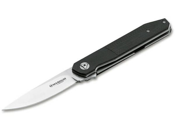 Boker Magnum Miyu Chiisai Folding Knife 3.31″ Drop Point 440A Stainless Satin Blade G-10 Handle Black For Sale