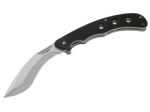 Boker Magnum Pocket Kukri Folding Pocket Knife 4.625″ Kukri 440 Stainless Steel Blade G-10 Handle Black For Sale