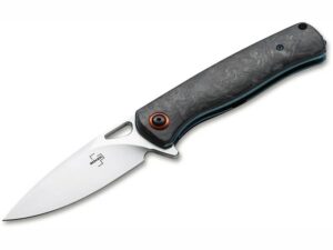 Boker Plus Nebula Folding Knife 3.62″ Modified Spear D2 Tool Steel Satin Blade Carbon Fiber Handle Black For Sale
