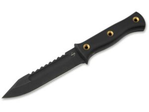 Boker Plus Pilot Fixed Blade Knife 5.51″ Clip Point D2 Tool Steel Black Blade G-10 Handle Black For Sale