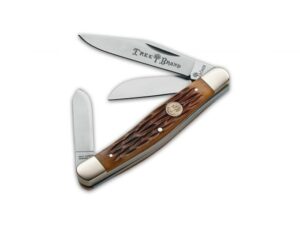 Boker Traditional Series Stockman Jigged Brown Folding Pocket Knife 3-Blade Carbon Stainless Steel Blades Brown Bone Handle For Sale