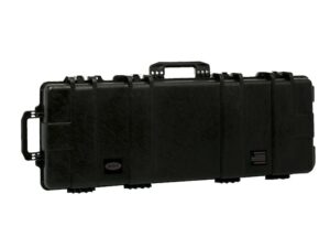 Boyt H51 Double Rifle Case with Solid Foam Insert and Wheels 53-1/2″ Polymer Black For Sale