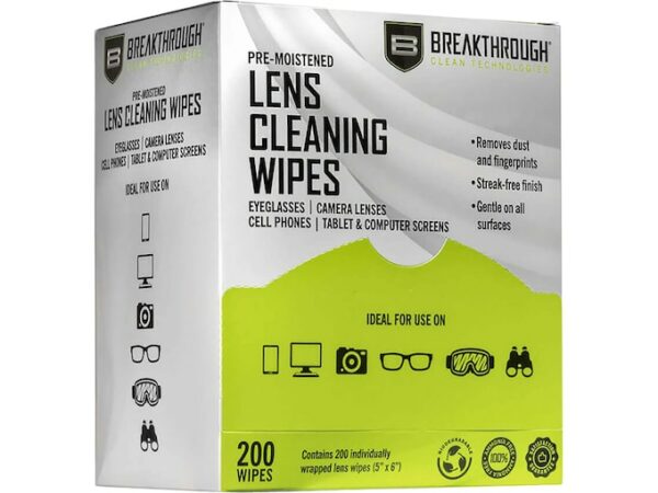 Breakthrough Clean Technologies Multi-Purpose Lens Wipes Pack of 200 For Sale