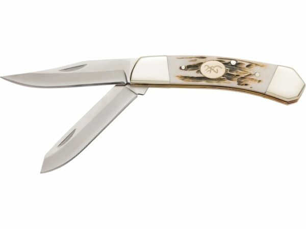 Browning Bone Bluff Folding Knife 2.625″ Clip Point 12C27 Sandvik Stainless Blade Bone Handle For Sale