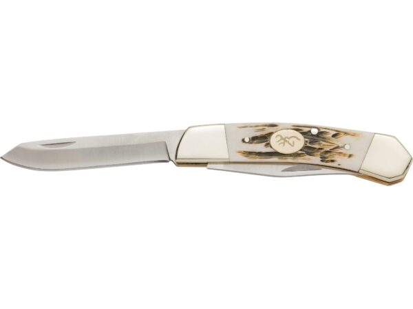 Browning Bone Bluff Folding Knife 2.625″ Clip Point 12C27 Sandvik Stainless Blade Bone Handle For Sale