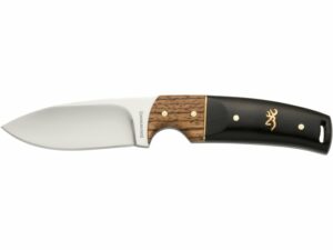 Browning Buckmark Hunter Fixed Blade Knife 3″ Drop Point 8Cr14MoV Stainless Mirror Polished Blade Hardwood Handle Black/Brown For Sale
