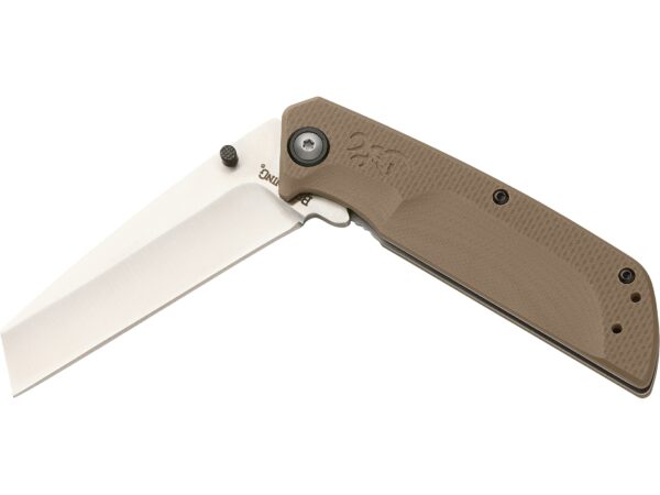 Browning Plateau Folding Knife 3.25″ Cleaver D2 Tool Steel Stainless Blade G-10 Handle Tan For Sale