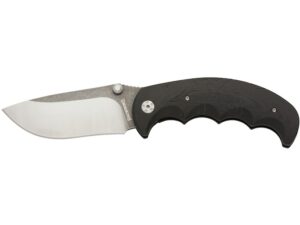 Browning Primal Folding Knife 3.75″ Skinner 7Cr17MoV Stainless Stonewashed Black Oxide Blade G-10 Handle Black For Sale