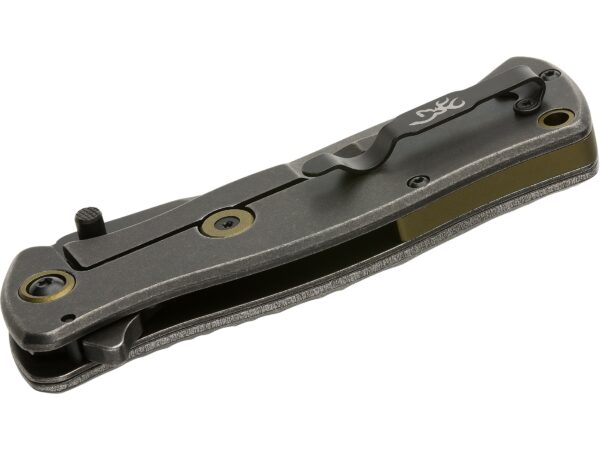 Browning River Stone Folding Knife 3.5″ Drop Point D2 Tool Steel Black Blade Aluminum Handle Black- Blemished For Sale