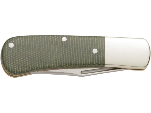 Browning Steambank Folding Knife 2.5″ Clip Point 12C27 Sandvik Stainless Blade Canvas Micarta Handle Green For Sale