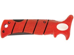 Bubba Lucky Lew Folding Fillet Knife 5″ High Carbon Stainless Steel Blade Polymer Handle Red/White For Sale