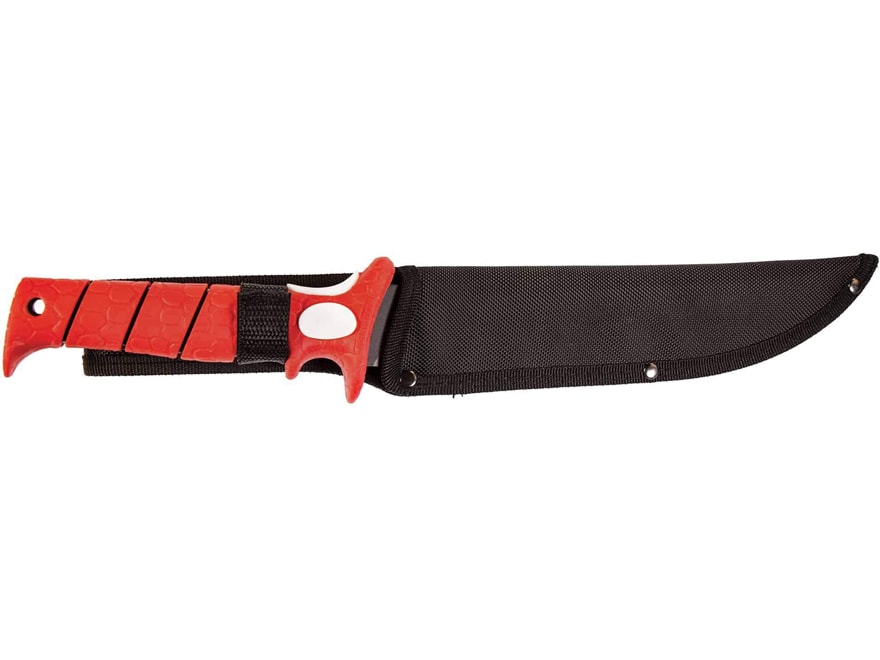 Bubba Stiff Fillet Knife 9″ High Carbon Stainless Steel Blade Polymer Handle Red/White For Sale