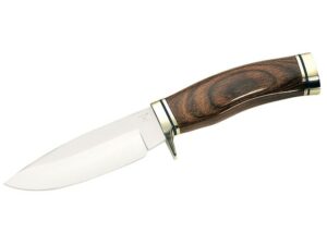 Buck 192 Vanguard Fixed Blade Hunting Knife 4.25″ 420HC Stainless Steel Drop Point Blade Wood Handle with Leather Sheath For Sale