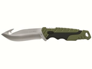 Buck 657 Pursuit Large Fixed Blade Hunting Knife 4.5″ Drop Point Gut Hook 420HC Stainless Steel Blade Nylon Handle Black & Green For Sale