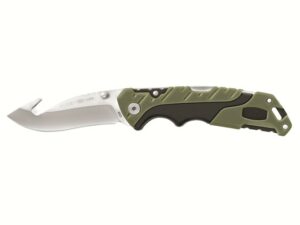 Buck 660 Pursuit Folding Hunting Knife 3.5″ Drop Point Gut Hook 420HC Stainless Steel Blade Nylon Handle Black & Green For Sale