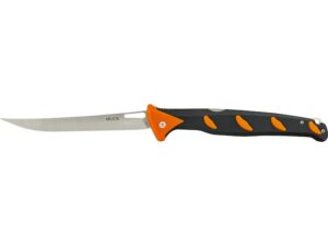 Buck Knives 148 Hookset Folding Knife 6.34″ Fillet Point 5Cr15MoV Stainless Satin Blade Polypropylene Handle Black/Orange For Sale
