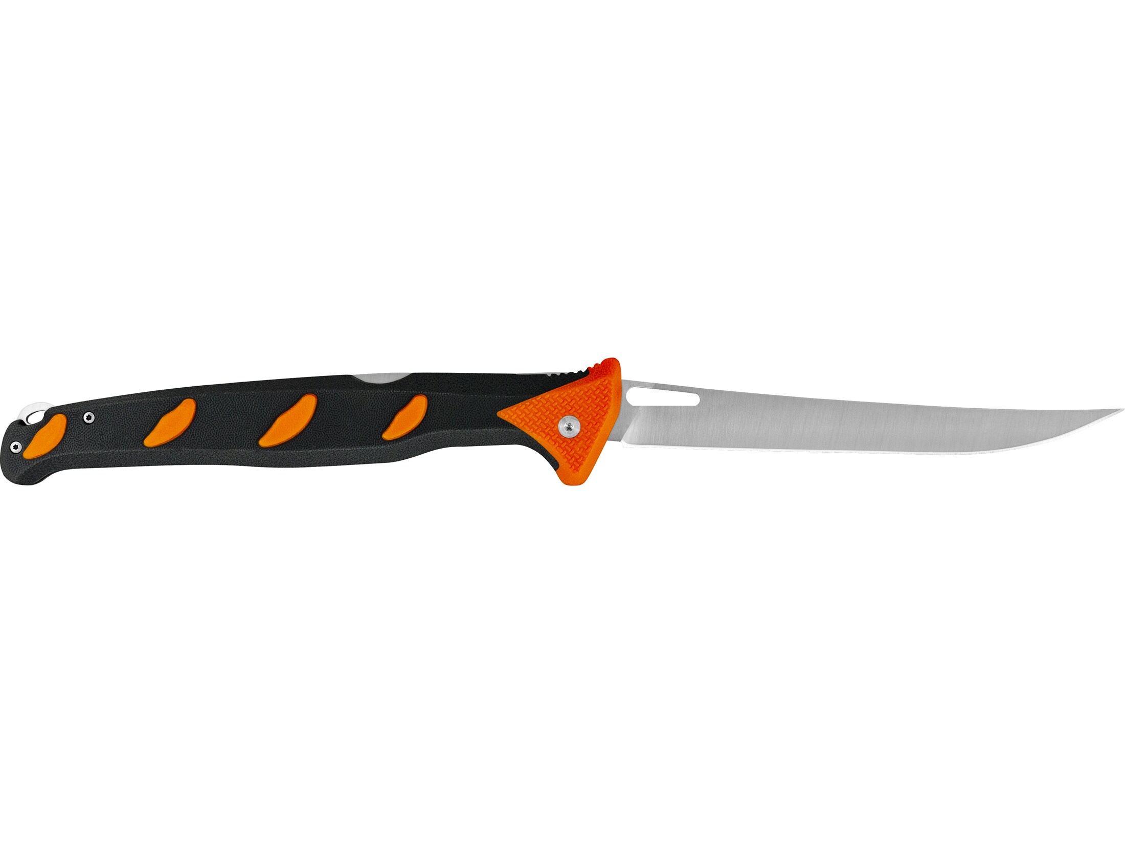 Buck Knives 148 Hookset Folding Knife 6.34″ Fillet Point 5Cr15MoV Stainless Satin Blade Polypropylene Handle Black/Orange For Sale