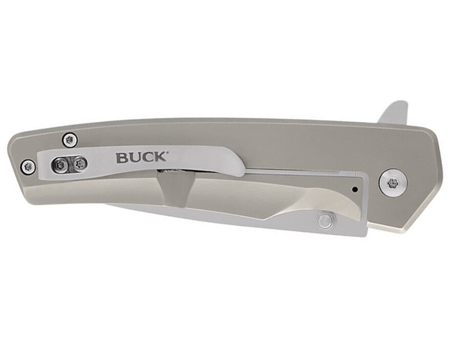 Buck Knives 254 Odessa Folding Knife 3.125″ Drop Point 7Cr17MoV Stainless Satin Blade Stainless Steel Handle Stainless For Sale