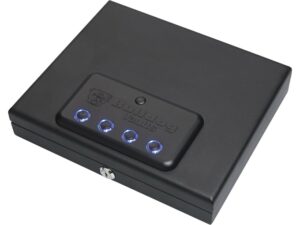 Bulldog Magnum LED Top Load Digital Pistol Vault with Biometric Reader Black For Sale