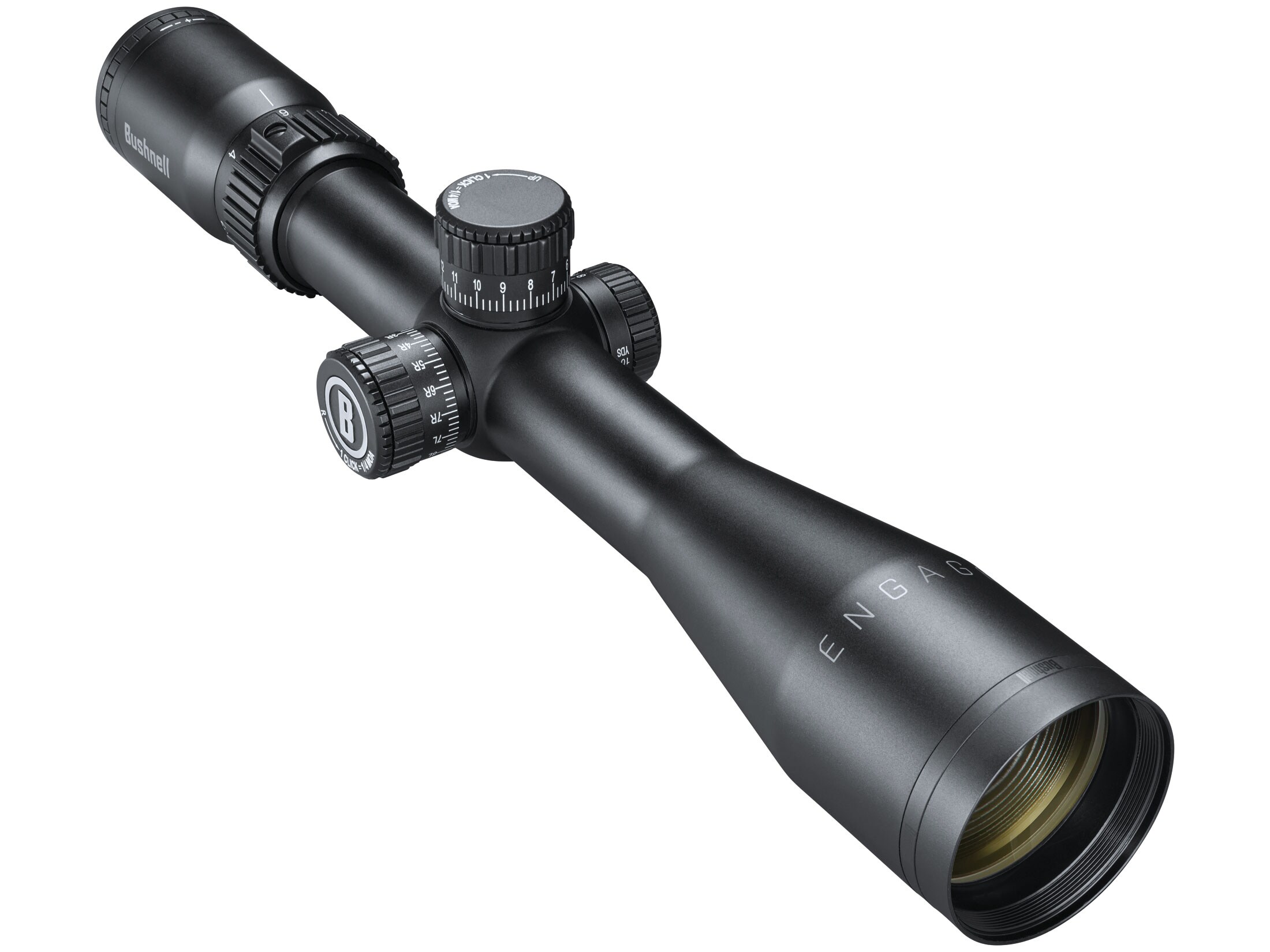 Bushnell Engage Rifle Scope 30mm Tube 2.5-10x 44mm TLT Turrets Side Focus Deploy MOA Reticle Matte For Sale