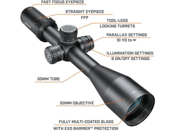 Bushnell Match Pro Rifle Scope 30mm Tube 6-24x 50mm Side Focus 1/10 Mil Adjustments First Focal Deploy-MIL Reticle Matte For Sale