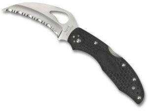 Byrd Knife Hawkbill Folding Knife 2.9″ Fully Serrated Hawkbill 8Cr13MoV Stainless Satin Blade Fiberglass Reinforced Nylon (FRN) Handle Black For Sale