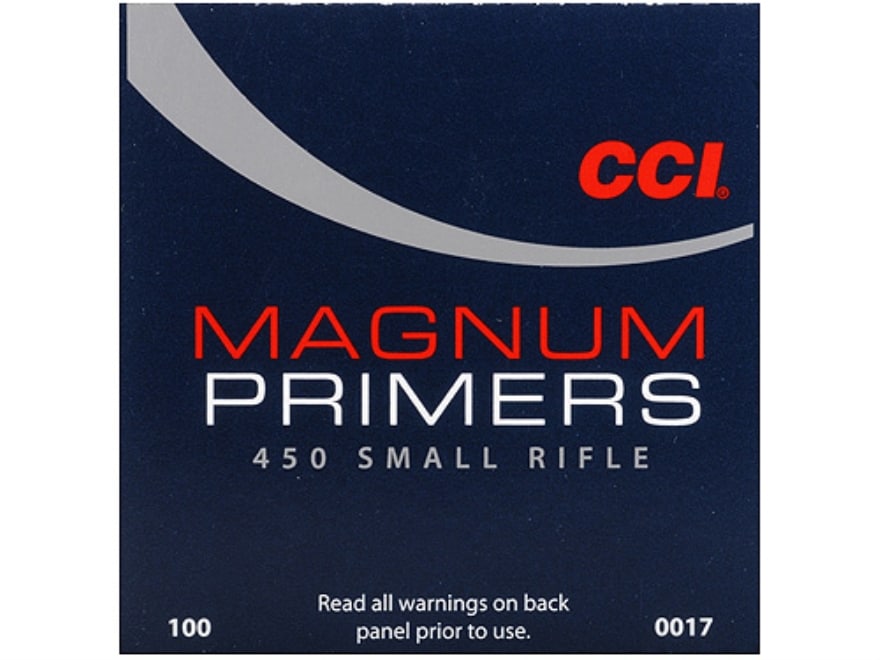 CCI Small Rifle Magnum Primers #450 Box of 1000 (10 Trays of 100) For Sale