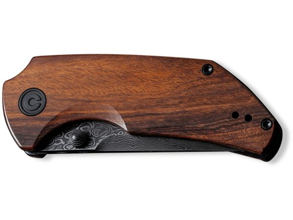 CIVIVI Thug 2 Folding Knife 2.69″ Tanto Point Damascus Blade Cuibourtia Wood Handle Brown For Sale