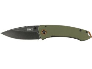CRKT Burnley Tuna Folding Knife 3.22″ Drop Point 8Cr14MoV Stainless Stonewashed Blade G-10/Stainless Steel Handle Olive Drab For Sale