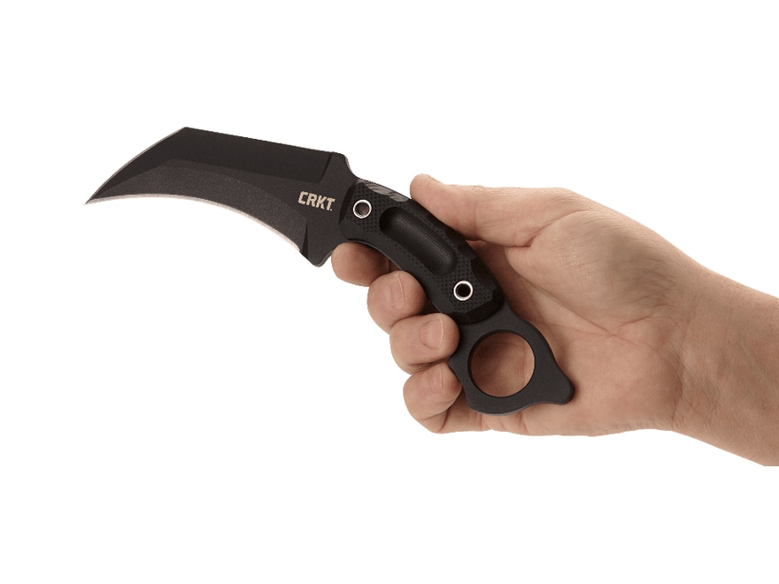 CRKT Du Hoc Fixed Blade Knife 5.1″ Black Karambit SK5 Blade G-10 Handle Black For Sale
