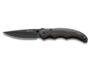 CRKT Endorser Assisted Opening Folding Pocket Knife 3.18″ Drop Point 8Cr14MoV Steel Blade G10 Handle Black and Brown For Sale