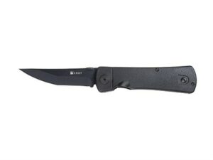 CRKT Hissatsu Folding Knife 3.875″ AUS 8 Black Stainless Steel Tanto Blade Zytel Handle Black For Sale