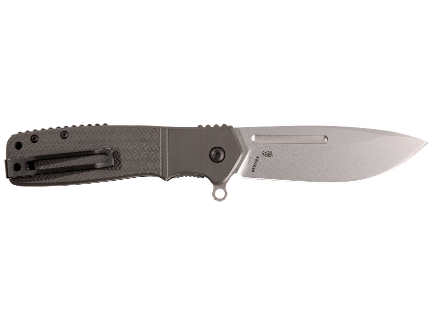 CRKT Homefront Folding Knife 3.56″ Drop Point 12C27 Sandvik Bead Blasted Blade Aluminum Handle Gray For Sale