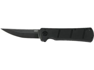 CRKT Inazuma No Ken Folding Knife 3.68″ Trailing Point D2 Tool Steel Stonewashed Blade G-10 Handle Black For Sale