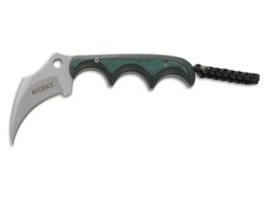CRKT Keramin Fixed Blade Tactical Knife 2.31″ Karambit 5Cr15MoV Steel Blade Resin Infused Fiber Handle Green For Sale