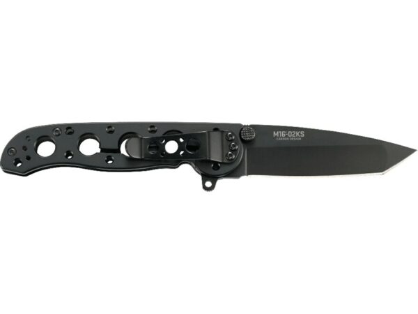 CRKT M16-02KS Folding Knife 3.06″ Tanto Point 12C27 Sandvik Black Oxide Blade Stainless Steel Handle Black For Sale