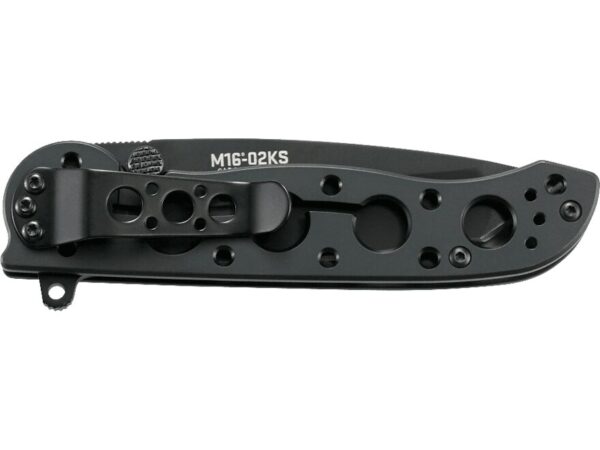 CRKT M16-02KS Folding Knife 3.06″ Tanto Point 12C27 Sandvik Black Oxide Blade Stainless Steel Handle Black For Sale