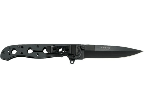 CRKT M16-03KS Folding Knife 3.55″ Spear Point 12C27 Sandvik Black Oxide Blade Stainless Steel Handle Black For Sale