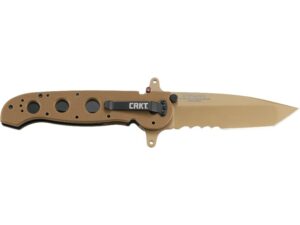 CRKT M16-14DSFG Folding Knife 3.95″ Partially Serrated Tanto Point 1.4116 Titanium Nitride Blade G10 Handle Desert Tan For Sale