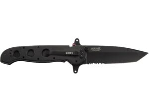 CRKT M16-14SF Folding Knife 3.99″ Partially Serrated Tanto Point AUS-8 Stainless Titanium Nitride Blade Aluminum Handle Black For Sale