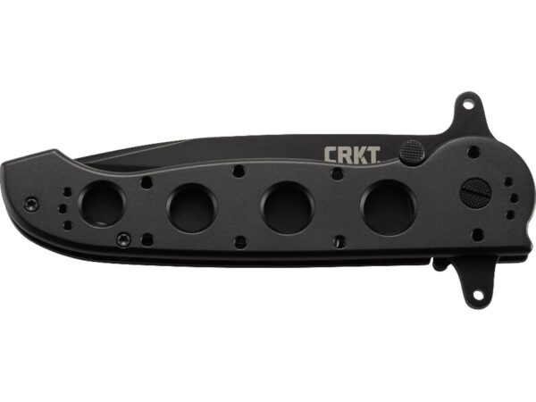 CRKT M16-14SF Folding Knife 3.99″ Partially Serrated Tanto Point AUS-8 Stainless Titanium Nitride Blade Aluminum Handle Black For Sale
