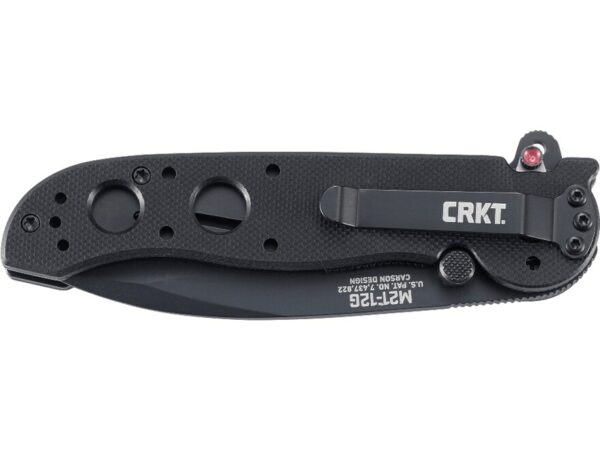 CRKT M21-12G Folding Knife 3.11″ Partially Serrated Spear Point 1.4116 Teflon Coated Blade G10 Handle Black For Sale