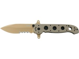 CRKT M21-14DSFG Folding Knife 3.98″ Partially Serrated Spear Point 1.4116 Titanium Nitride Blade G10 Handle Desert Tan For Sale