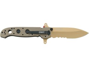 CRKT M21-14DSFG Folding Knife 3.98″ Partially Serrated Spear Point 1.4116 Titanium Nitride Blade G10 Handle Desert Tan For Sale