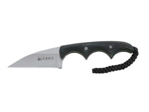 CRKT Minimalist Fixed Blade Neck Knife 2″ Wharncliffe Point 5Cr15MoV Steel Blade Micarta Handle Black For Sale