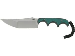 CRKT Minimalist Katana Fixed Blade Knife 3.56″ Katana 8Cr13MoV Stainless Bead Blasted Blade Resin Infused Fiber Handle Black/Green For Sale